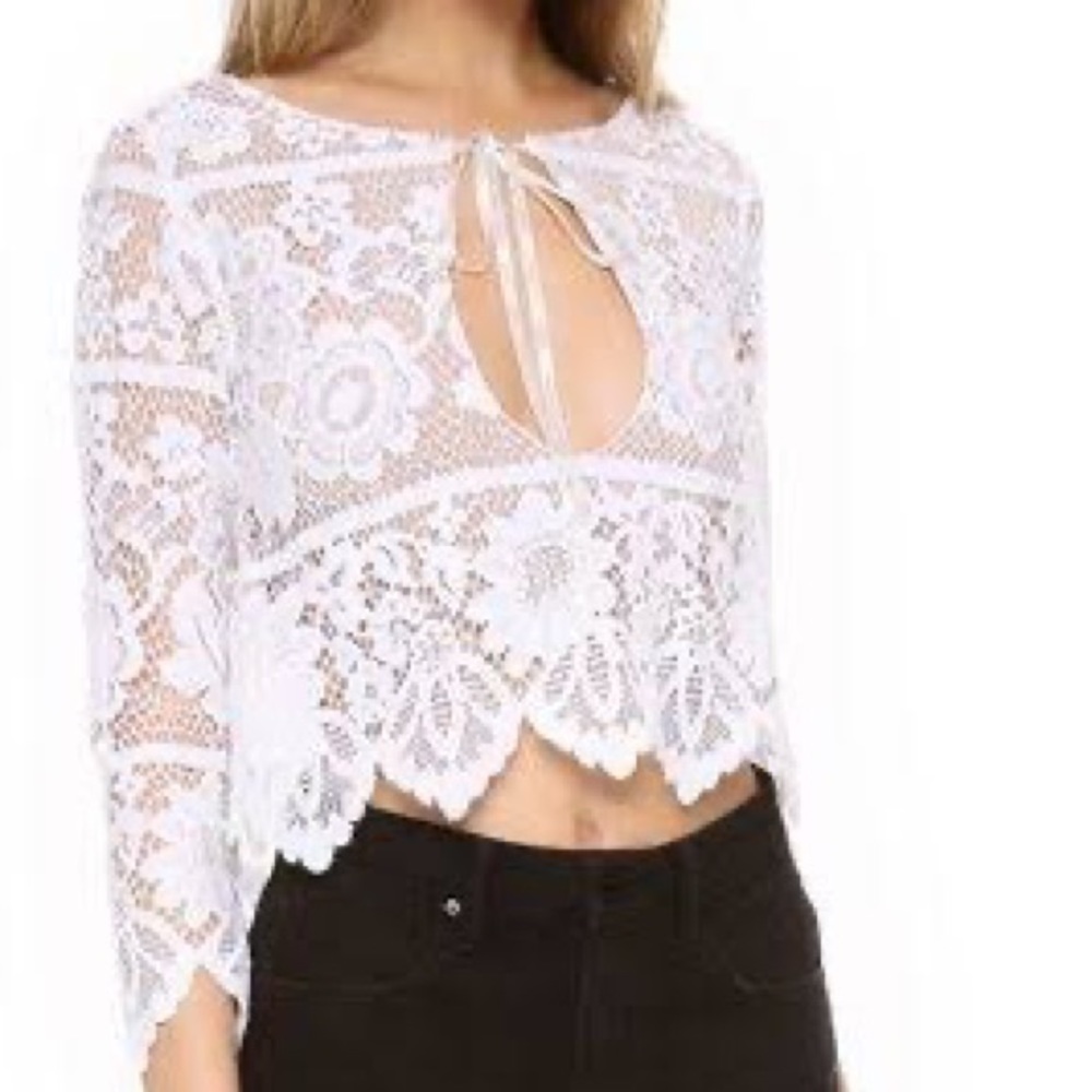 For Love and Lemons White Gianna crop sz XS
From The Real Real